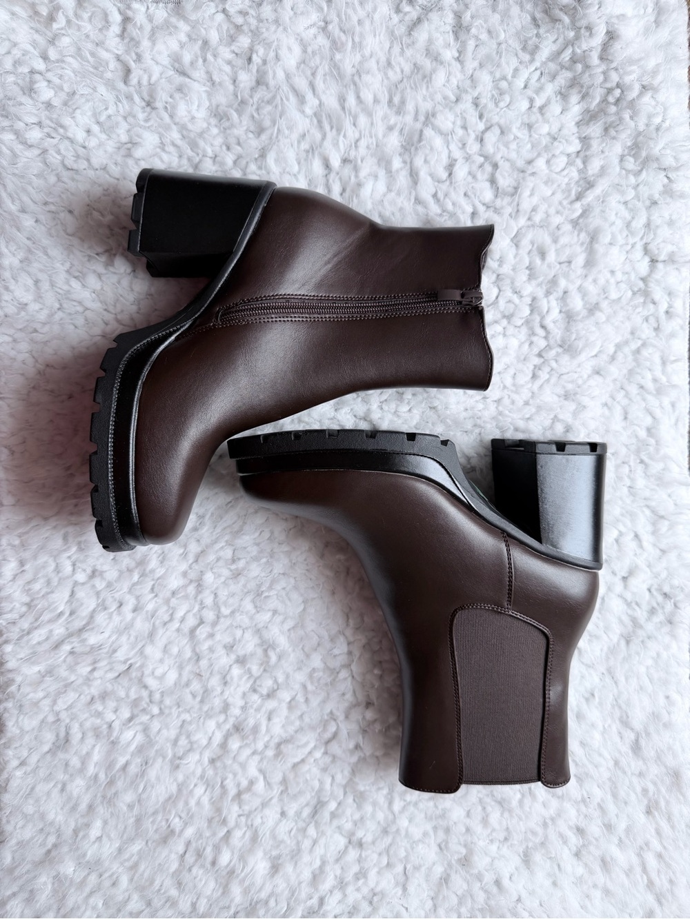 Women’s Chunky Heel Ankle Boots - Dark Brown